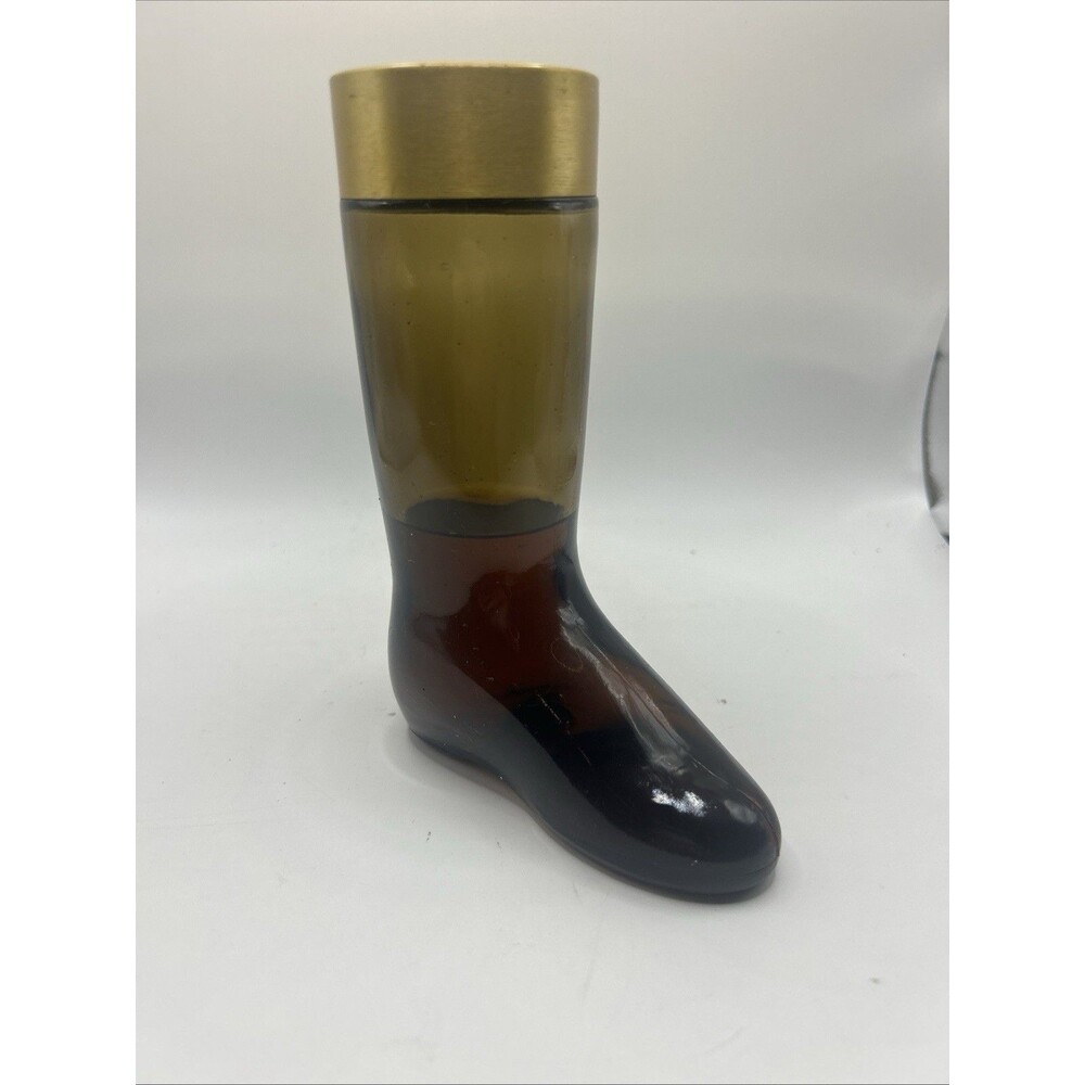 Avon Vintage Cologne Bottle Brown Glass Cowboy Boot